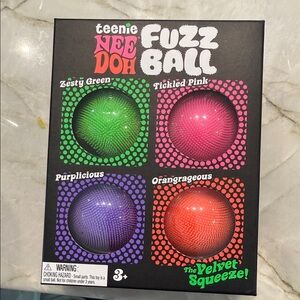 teenie NEE DOH Fuzz Ball 4-Pack - Green, Pink, Purple, Orange